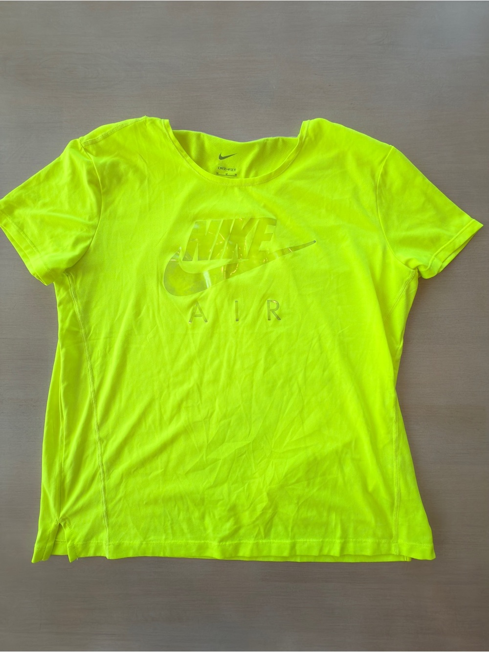 Nike Women’s Neon Green Air Short Sleeve Tee - Medium